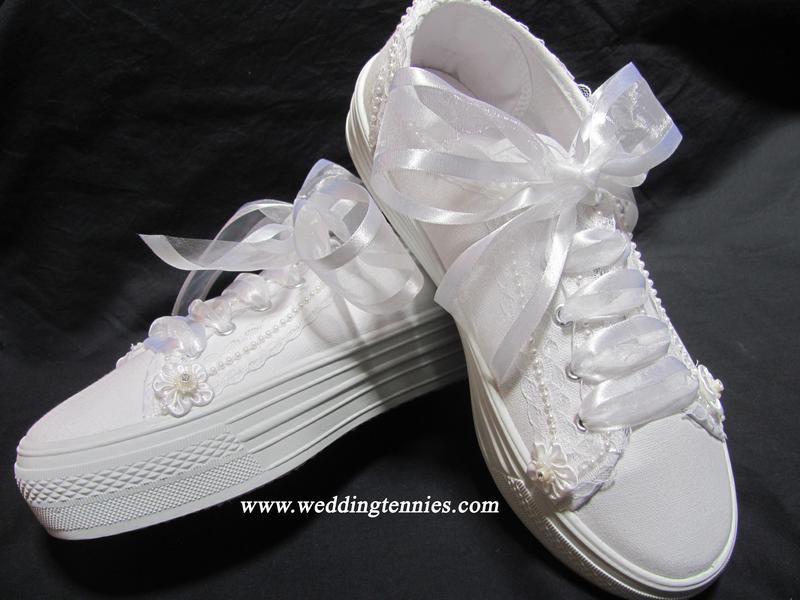 platform bridal sneakers