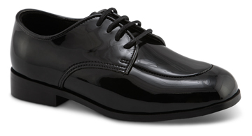 Boys Black Patent Leather Oxford Tuxedo Shoes