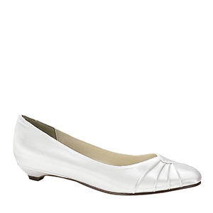 Dyeable Satin Bridal Low Heel shoes for weddings