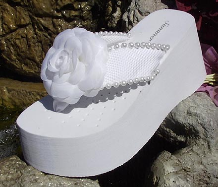 platform wedding flip flops