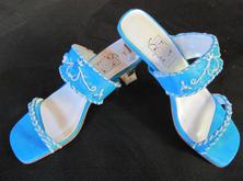 Bridesmaid Teal Beaded Sandals