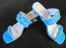 Bridesmaid Teal Beaded Sandals
