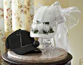 Fun wedding hats for the bride and groom