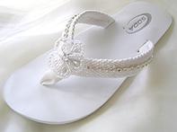 Rhinestone flip flops