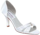 Dyeable White Satin Bridal Sandals for weddings