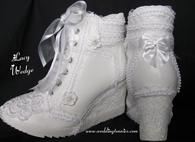 Wedding wedge tennis shoes