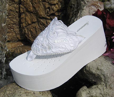 platform wedding flip flops